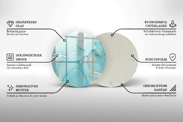 Glas Ceranfeldabdeckung Spritzschutz Steinabstraktion