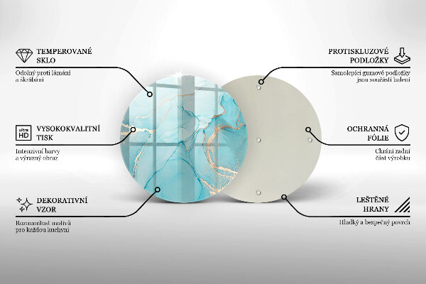 Glas Ceranfeldabdeckung Spritzschutz Steinabstraktion