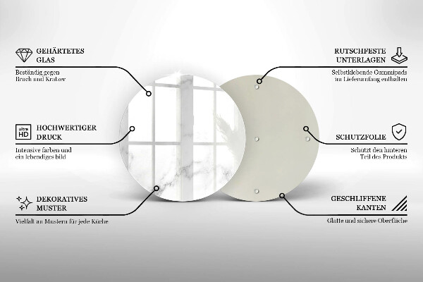 Glas Ceranfeldabdeckung Spritzschutz Moderner Marmor