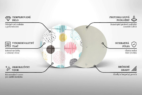 Glas Ceranfeldabdeckung Spritzschutz Bemalte Formen