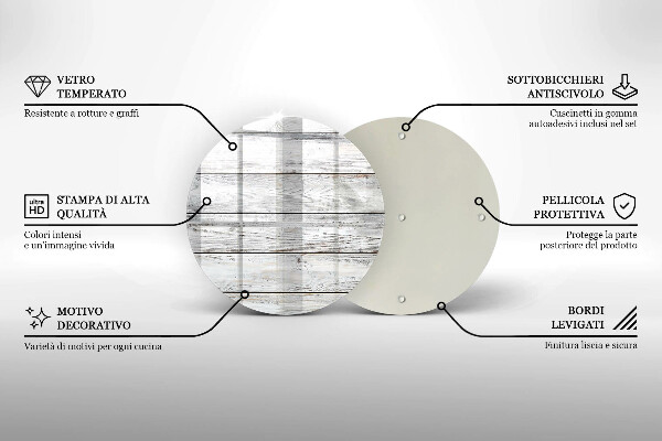 Glas Ceranfeldabdeckung Spritzschutz Helle Holzbretter