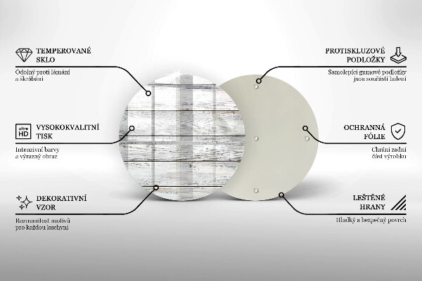 Glas Ceranfeldabdeckung Spritzschutz Helle Holzbretter