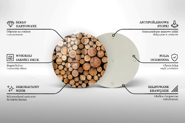 Glas Ceranfeldabdeckung Spritzschutz Baumstämme