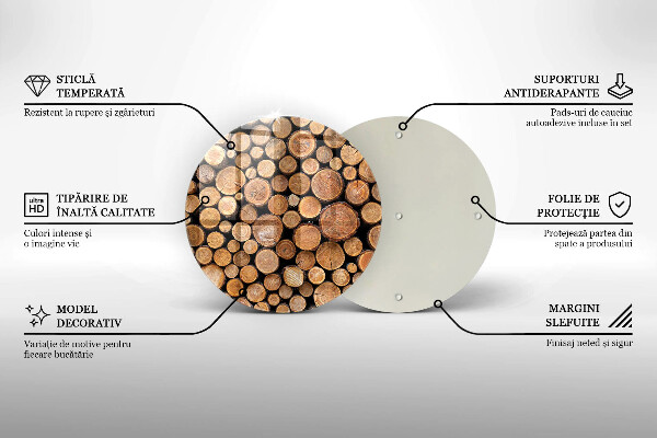 Glas Ceranfeldabdeckung Spritzschutz Baumstämme