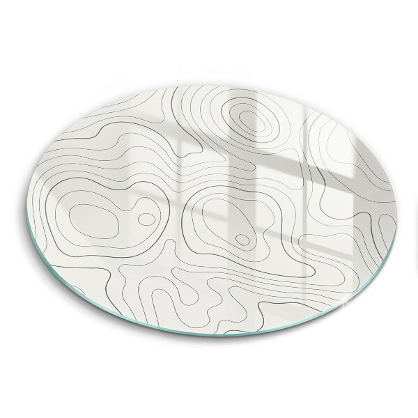 Glas Ceranfeldabdeckung Spritzschutz Linienkunstdesign