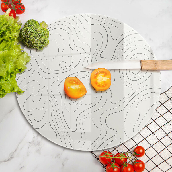 Glas Ceranfeldabdeckung Spritzschutz Linienkunstdesign