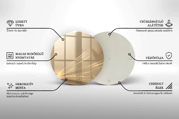 Glas Ceranfeldabdeckung Spritzschutz Moderne Abstraktion