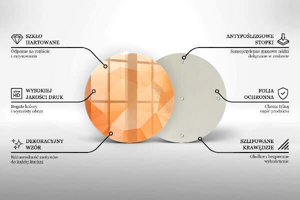 Glas Ceranfeldabdeckung Spritzschutz Geometrischer Hintergrund
