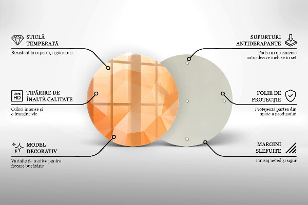 Glas Ceranfeldabdeckung Spritzschutz Geometrischer Hintergrund
