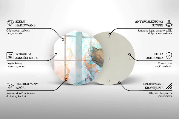 Glas Ceranfeldabdeckung Spritzschutz Marmorabstraktion
