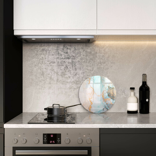 Glas Ceranfeldabdeckung Spritzschutz Marmorabstraktion