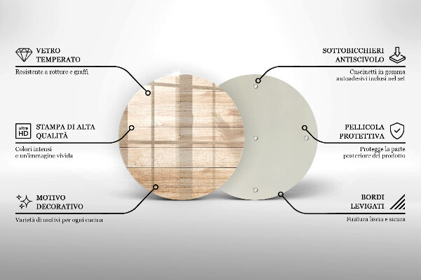 Glas Ceranfeldabdeckung Spritzschutz Holzbretter