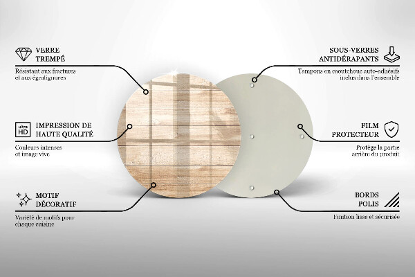 Glas Ceranfeldabdeckung Spritzschutz Holzbretter