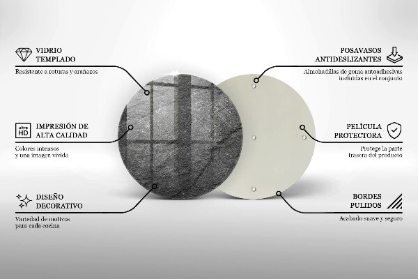 Glas Ceranfeldabdeckung Spritzschutz Steinstruktur