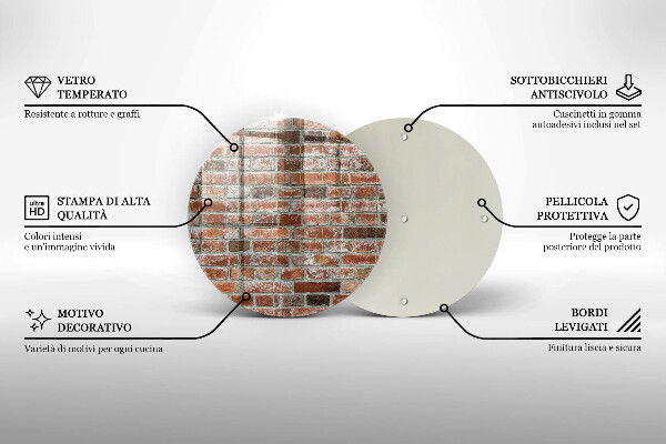 Glas Ceranfeldabdeckung Spritzschutz Alte Backsteinmauer