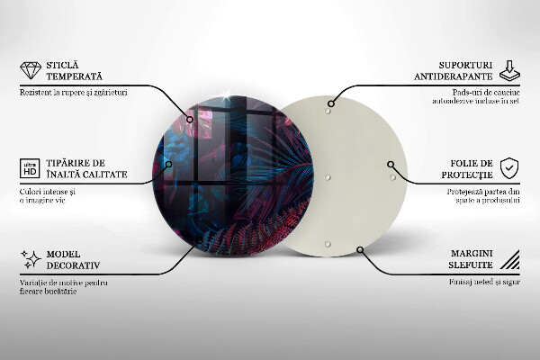 Glas Ceranfeldabdeckung Spritzschutz Dunkler Dschungel