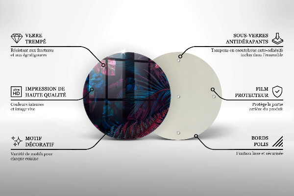 Glas Ceranfeldabdeckung Spritzschutz Dunkler Dschungel