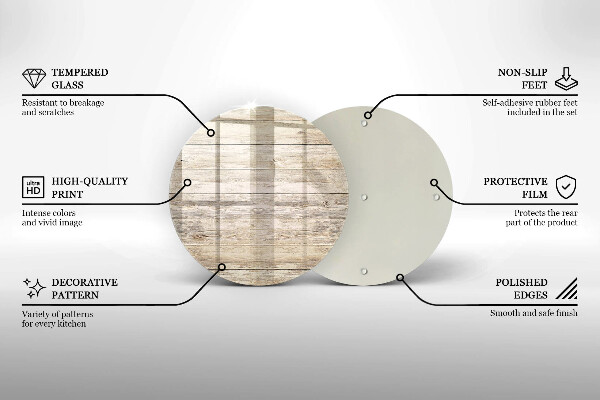 Glas Ceranfeldabdeckung Spritzschutz Holzbretter