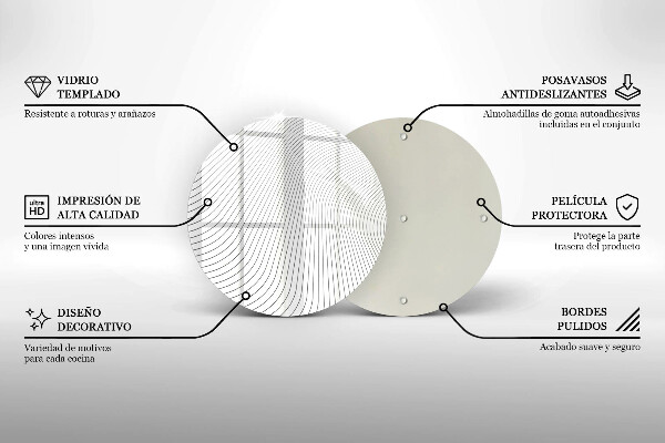 Glas Ceranfeldabdeckung Spritzschutz Modernes Linienmuster