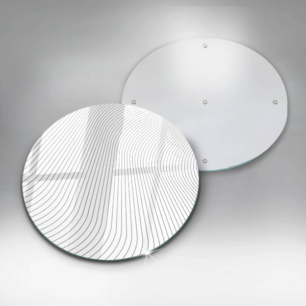 Glas Ceranfeldabdeckung Spritzschutz Modernes Linienmuster