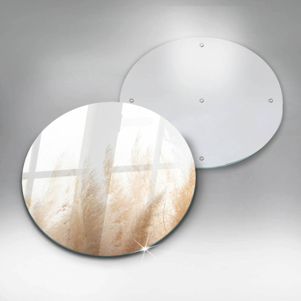 Glas Ceranfeldabdeckung Spritzschutz Pampasgras