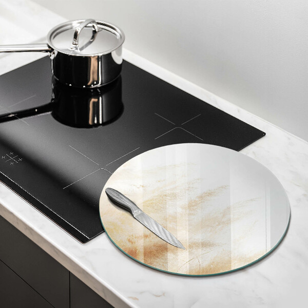 Glas Ceranfeldabdeckung Spritzschutz Pampasgras