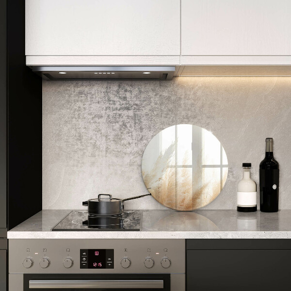 Glas Ceranfeldabdeckung Spritzschutz Pampasgras