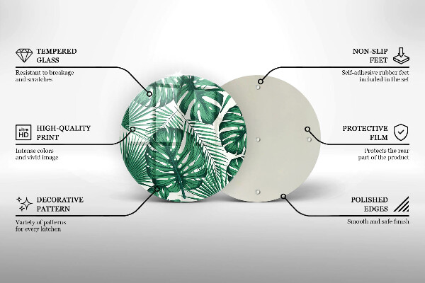 Glas Ceranfeldabdeckung Spritzschutz Monstera geht