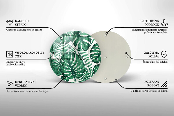 Glas Ceranfeldabdeckung Spritzschutz Monstera geht