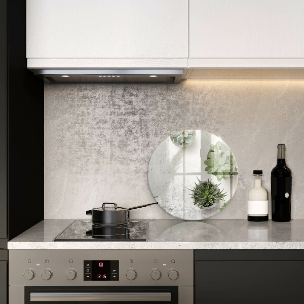 Glas Ceranfeldabdeckung Spritzschutz Sukkulenten auf Beton