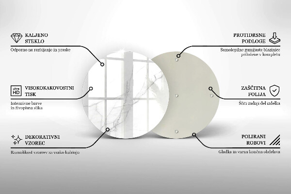 Glas Ceranfeldabdeckung Spritzschutz Zarter weißer Marmor