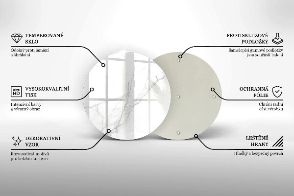 Glas Ceranfeldabdeckung Spritzschutz Zarter weißer Marmor