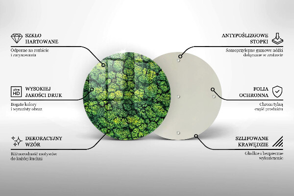 Glas Ceranfeldabdeckung Spritzschutz Naturmoospflanze