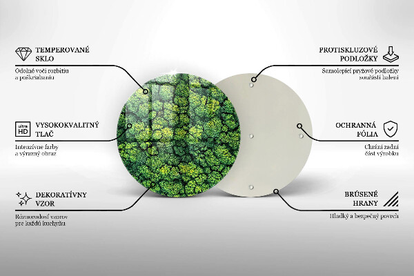 Glas Ceranfeldabdeckung Spritzschutz Naturmoospflanze