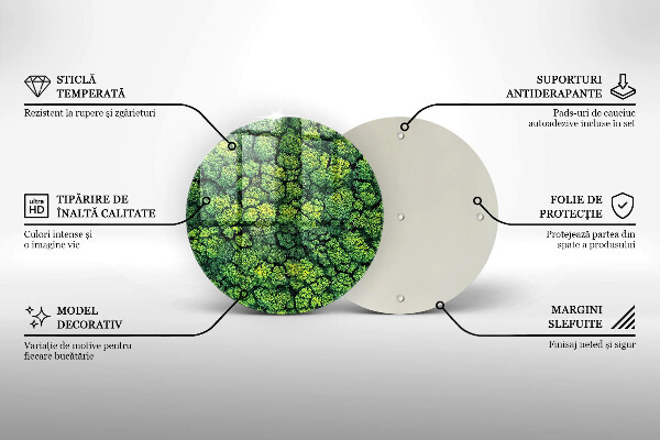 Glas Ceranfeldabdeckung Spritzschutz Naturmoospflanze
