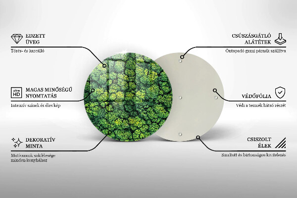 Glas Ceranfeldabdeckung Spritzschutz Naturmoospflanze