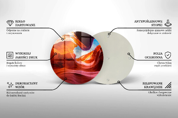 Glas Ceranfeldabdeckung Spritzschutz Canyon-Felslandschaft