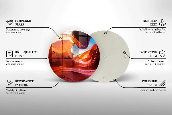 Glas Ceranfeldabdeckung Spritzschutz Canyon-Felslandschaft