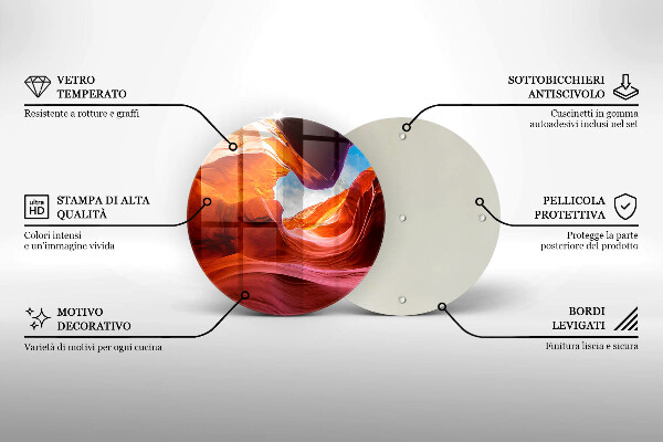 Glas Ceranfeldabdeckung Spritzschutz Canyon-Felslandschaft