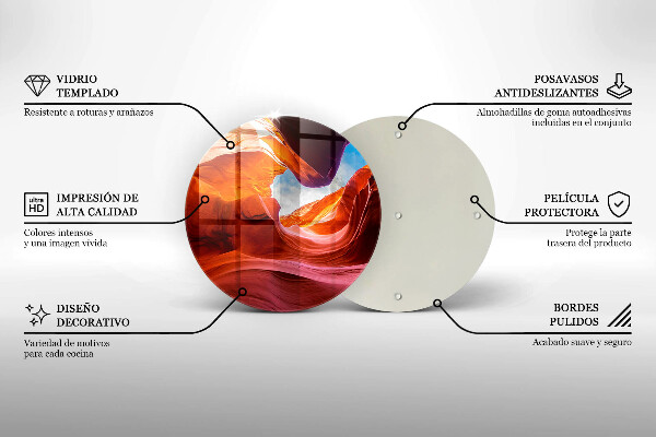 Glas Ceranfeldabdeckung Spritzschutz Canyon-Felslandschaft