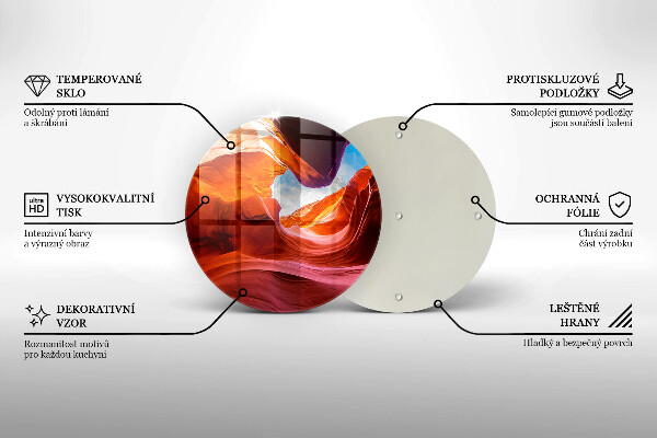 Glas Ceranfeldabdeckung Spritzschutz Canyon-Felslandschaft