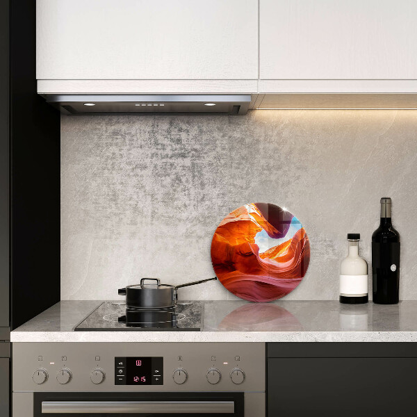 Glas Ceranfeldabdeckung Spritzschutz Canyon-Felslandschaft