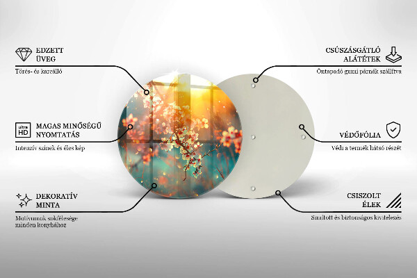 Glas Ceranfeldabdeckung Apfelblüten in der Sonne