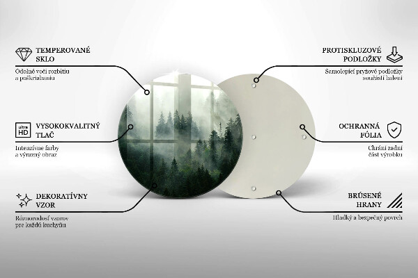 Glas Ceranfeldabdeckung Nebelige Waldlandschaft