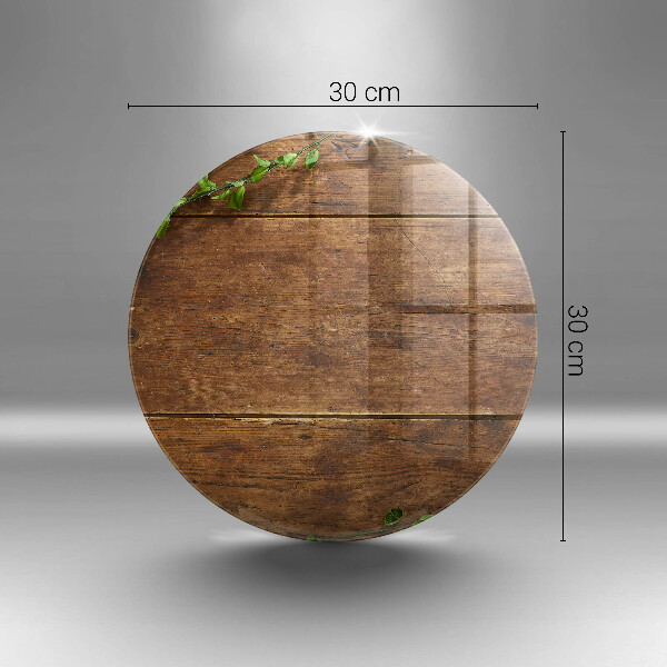 Glas Ceranfeldabdeckung Holzbretter und Blätter