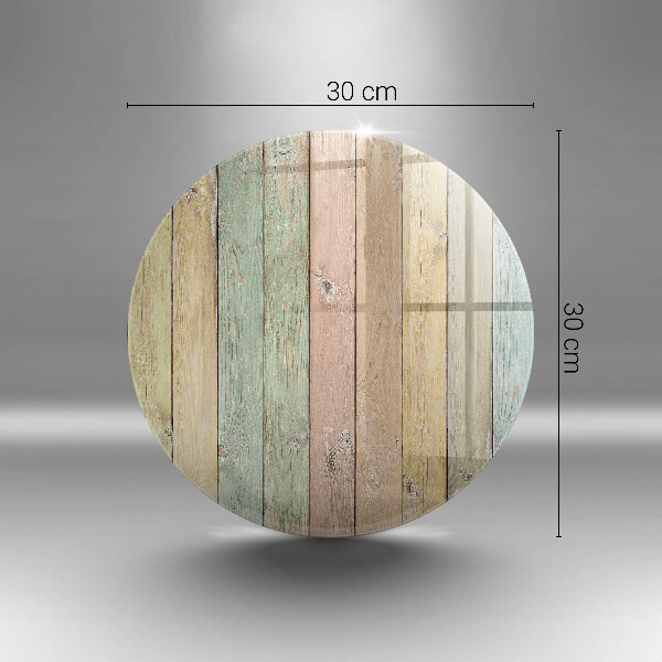 Glas Ceranfeldabdeckung Bunte Vintage-Bretter