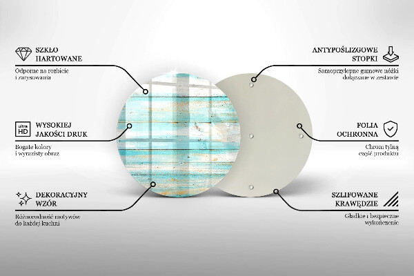 Glas Ceranfeldabdeckung Vintage-Holzbretter