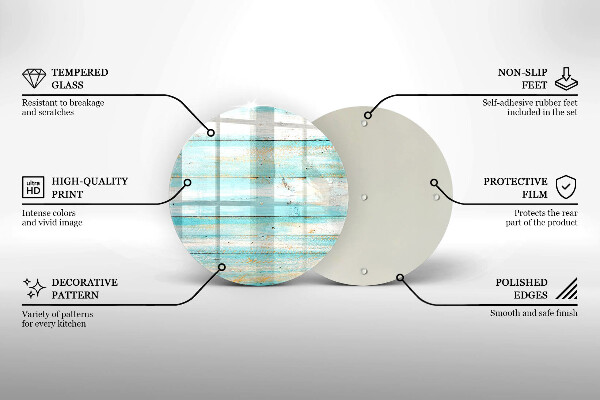Glas Ceranfeldabdeckung Vintage-Holzbretter