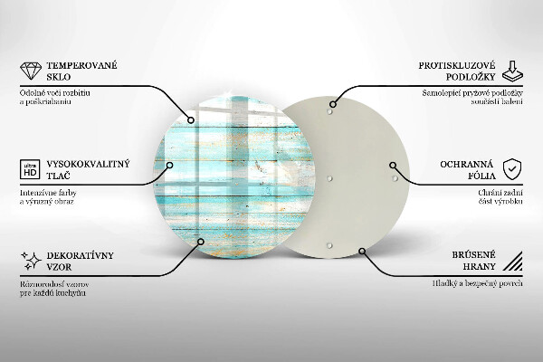 Glas Ceranfeldabdeckung Vintage-Holzbretter