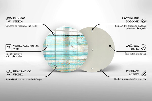 Glas Ceranfeldabdeckung Vintage-Holzbretter